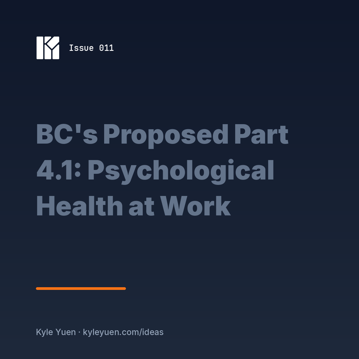 BC's Proposed Part 4.1: Psychological Health at Work